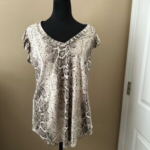 Animal print top with justique large